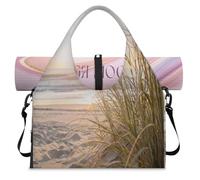 Beach Coast Sports Duffel Bag for Women Men Beach Weekend Overnight Bag with Shoe Compartment Shoulder Tote Luggage Bag for Yoga Gym Travel
