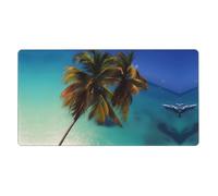 Beach Coconut Sunshine Extra Large Rubber Mouse pad 16x29.5in, Strong Adhesion, Durable, Suitable for a Wide Range of Occasions