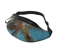 Beach Coconut Tree Fanny Pack for Men Women, Fashion Festival Fanny Pack, Travel Sport Walking Waist Bag