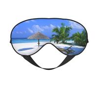 Beach Coconut Tree Palm Chair Sleep Eye Mas Updated Design Light Blocking Night Eye Blinder Men Women Shift Work Travel