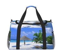 Beach Coconut Tree Palm Chair Travel Duffel Bag Large Foldable Waterproof Overnight Bag Beach Swim Bags Pool Sports Gym