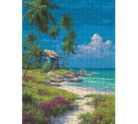 Beach Coconut Trees Jigsaw Puzzles for Adults 3000, 3000 Piece Jigsaw Puzzles, Classic Educational Jigsaws, Impossible de Assemble Handmade, Challenging Puzzle, Fun Family Activities FNKL0-366
