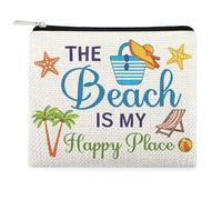 Beach Coin Purse Gifts for Women Beach Lover Gift for Women Summer Beachy Gift Cute Coin Pouch Ocean Beaches Vacation Essentials for Friend Bestie Sister Daughter Mini Pouch Change Wallet