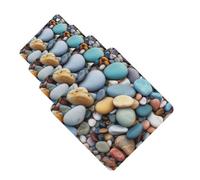 Beach Colored Pebbles Car Air Fresheners Cards 4 Pcs Hanging Fragrance Scented Cards Long-Lasting Car Aromatherapy Tablets for Wardrobe Bathroom Car Interior Mirror Pendant Gifts