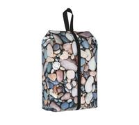 Beach Colored Pebbles Print Durable Travel Shoe Bags for Storage and Packing, Water-Proof Shoe Bag with Smooth Zipper