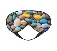 Beach Colored Pebbles Print Outdoor Travel Stylish Eye Mask Adjustable Sleep Camping Meditation Relaxation