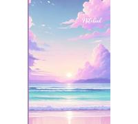 Beach Composition Notebook: Anime Journal Kawaii Stationery Japanese Cute Korean Aesthetic | Vaporwave Vsco Pastel Pink Honolulu Hawaii For Teen ... Surfing Lovers | WIth Hawaiian Flower Inside