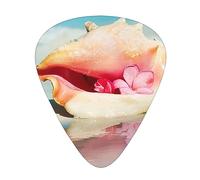 Beach Conch Seascape Guitar Picks with Organizer Storage Box Guitar Plectrums 12PCS 3 Thickness Thin Medium Heavy 0.46 0.71 0.96mm Guitar Picks For Acoustic Electric or Bass Guitars