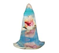 (Beach Conch Seascape) Print Hooded Cape For Teenagers Costume Party, Halloween Hooded Cape Soft and Elastic,S