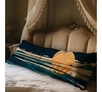 Beach Cushion Covers 4FT Full Body Pillow Moon Pregnancy Pillowcase Velvet Decorative Long Cushion Covers 20x48in Double Bed Bolster Large Pillow Side Sleeper Pillows Bench Sofa Room Decor LYD-941