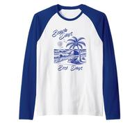 Beach Days Best Days - Tropical Beach Bliss Raglan Baseball Tee