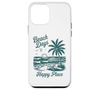 Beach Days Happy Place Retro Tropical Sunset Palm Tree Ocean Case for iPhone 12 mini