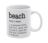 Beach Definition Mug Beach House Decor Beach Quotes Mug Funny Coffee Mug,Man Cave Prints,The Best Gift for Colleagues, Parents, and Grandparents, 110z Men and Women