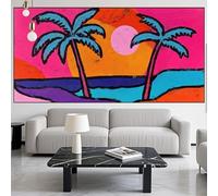 Beach Diamond Art Abstract Diamond Painting Arts and Crafts for Adults,5D Diamont Painting Kits Adults Crysta Cross Stitch Crafts Pictures,DIY Embroidery Kit for Beginner Home Decor 40x120in LK-1093