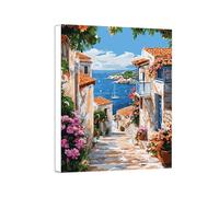 Beach Diamond Art Kits Adults, 5D DIY Architecture Diamond Painting, Gem Art Painting for Beginners, Arts and Crafts Kits for Adults, DIY Full Drill Crystal Gifts, Autumn Decoration, 90x120cm 0a-265