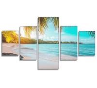 Beach Diamond Art Kits Adults Diamond Painting Landscape 5 Pack, DIY Full Round Drill Gem Art for Adults Craft Kits for Kids, 5D Rhinestone Mosaic Kit for Home Wall Decor, Gift Ideas 36x70in, Model149