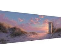 Beach Diamond Art Kits for Adults, 5D DIY Full Drill Diamond Painting Door Kits for Beginners, Premium Gem Crafts Embroidery Pictures for Home Decoration, Mothers Day Gifts for Mum, 30x60cm Y1-796