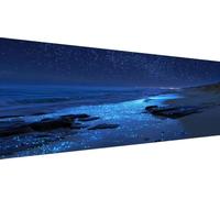Beach Diamond Art Kits for Adults, 5D DIY Full Drill Diamond Painting Night View Kits for Beginners, Gem Crafts Embroidery Pictures for Home Decoration, Mothers Day Gifts for Mum, 90x180cm Y1-672