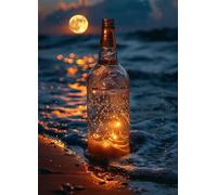 Beach Diamond Art Landscape Diamond Painting Kits for Adults Beginner 5D DIY Full Square Drill Cross Stitch Kits for Adults Arts and Crafts for Bedroom Decor, Room Decor, Gifts 16x22 Inch -bby2507GD