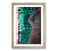 Beach Dreams Framed Print | A2 Oak Framed Wall Art | Ready to Hang | Modern Beach Picture | Living Room Bedroom Lounge Office