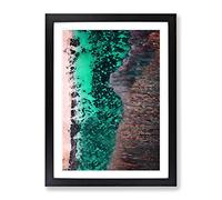Beach Dreams Modern Framed Print | A2 Black Framed Wall Art | Ready to Hang | Modern Beach Picture | Living Room Bedroom Lounge Office