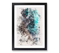 Beach Dreams Watercolour Framed Print | A2 Black Framed Wall Art | Ready to Hang | Modern Beach Picture | Living Room Bedroom Lounge Office