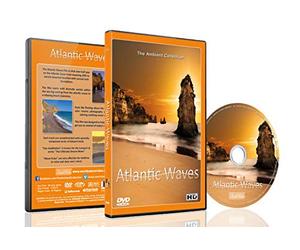 Beach DVD - Atlantic Waves - Aerial Ocean Scenery, Calming Meditative Beach Scenery with Music and Sea Sounds