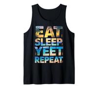 Beach Eat Sleep Yeet Repeat Funny Saying Quote Slang Yeet Tank Top