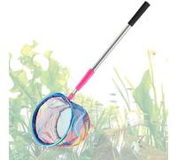 Beach Fishing Net - 11.81 Inches, Retractable Skimmer Net With Heavy-Duty Non-Slip Handle For Catching Fish, Butterflies, Toys, Swimming Pool, Camping, Outdoor Summer Activities, Kids Game
