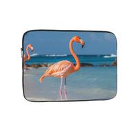 Beach Flamingo Laptop Case 12 inch, TSA Laptop Sleeve Shockproof Protective Notebook Case Water Resistant Computer Carrying Cover Briefcase Handbags Men Women Computer Bag