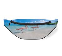 Beach Flamingos Waist Bag Pack for Women Men Kids Girls Boys Fanny Pack Bumbags Pouch Purses Belt Bag for Travel Sport Running