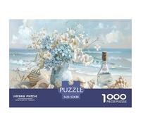 Beach Floral Still Life Durable Thick Paper Interesting Brain Challenge, Perfect for Adults Looking for Relaxing Hobby at Home 52x38cm/1000pcs