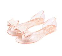 Beach Flower Milk Women Big Slip Sandals Jelly Open On Shoes Summer Women Sandals, khaki, 4 UK