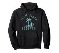 Beach Forever Funny Surfer Pullover Hoodie