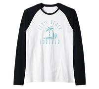 Beach Forever Funny Surfer Raglan Baseball Tee