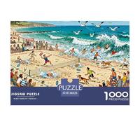 Beach Frisbee Ultimate Game Wooden Jigsaw Puzzle Waterproof 1000 Piece Puzzles for Adults Challenging And Brainteasing Educational Games