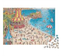 Beach Funfair Scene 1000 Piece Jigsaw Puzzle Jigsaw Puzzle for Adults 70x50cm/1000pcs