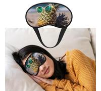 Beach Funny Pineapple Sunglasses Sleep Mask for Side Sleeper Blackout Eye Masks for Women Men Blindfold Mask Side Sleeper Eye Cover for Sleeping Nap Blackout Eye Shade Cover for Travel