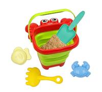 Beach Games for Children | Construction Kit with Folding Bucket - Set of 5 Sand Castles Animal Design | Games Garden Camping Parties Kindergarten