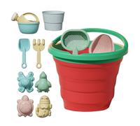 Beach Games for Children - Sand Castle Kit | Digging Tools with Foldable Fruit Bucket for Outdoor Activities Children at the Beach Pool Garden Yard Adventures