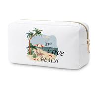 Beach Gifts for Women Makeup Bag Beach Lover Gifts Beach Trip Gifts Vacation Gift Girls Weekend Gifts Getaway Gift for Daughter Friend Friendship Gift Travel Cosmetic Pouch Christmas Birthday Gift