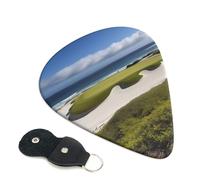 Beach Golf Course Guitar Picks 6-Pack - Pick Set (0.46mm / 0.71mm / 0.96mm) Suitable For Guitar And Ukulele Playing