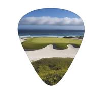 Beach Golf Course Guitar Plectrums, 12 Pcs Lightweight Guitar Plectrums, 0.46mm/0.71mm/0.96mm Thickness For Acoustic Guitar Acoustic Electric Guitar Ukulele Bass