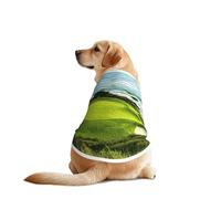 Beach Golf Course Print Dog Outfit Sleeveles, Funny Pet Dog Clothes Machine Washable Shirt Vest For Medium Large Dogs