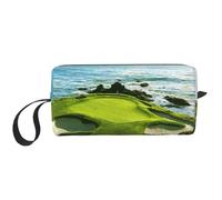 Beach Golf Course Print Lightweight Travel Bag, Foam Padded Cosmetic Case, Simple Organizer Pouch for Efficient Packing