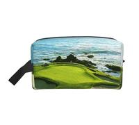 Beach Golf Course Print Toiletry Bag for Men, Cosmetic Bag Spacious Capacity Travel Toiletry Bag for Women