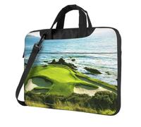 Beach Golf Course Print Ultra Slim Laptop Bag Lightweight Oxford Cloth Shoulder Case Portable Computer Briefcase
