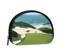 Beach Golf Course Printed Coin Purse for Women Cute Small Change Wallet Mini Coin Purses Pouch with Zipper