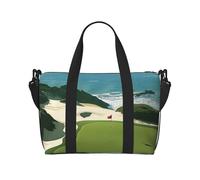 Beach Golf Course Printed Travel Bag Duffle Bag for Men Women, Large Water Resistant Gym Bag Weekend Holdall Bag with Shoulder Strap