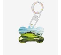 Beach Golf Course Printing 1 Pc Dog Bone Shape Id Tags Double Sided with Key Ring Craft for Pets